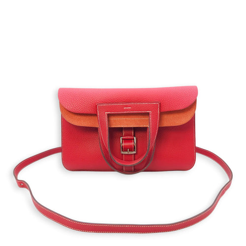 Halzan 31 Rouge Casaque in Clemence Palladium hardware