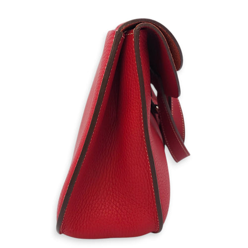 Halzan 31 Rouge Casaque in Clemence Palladium hardware