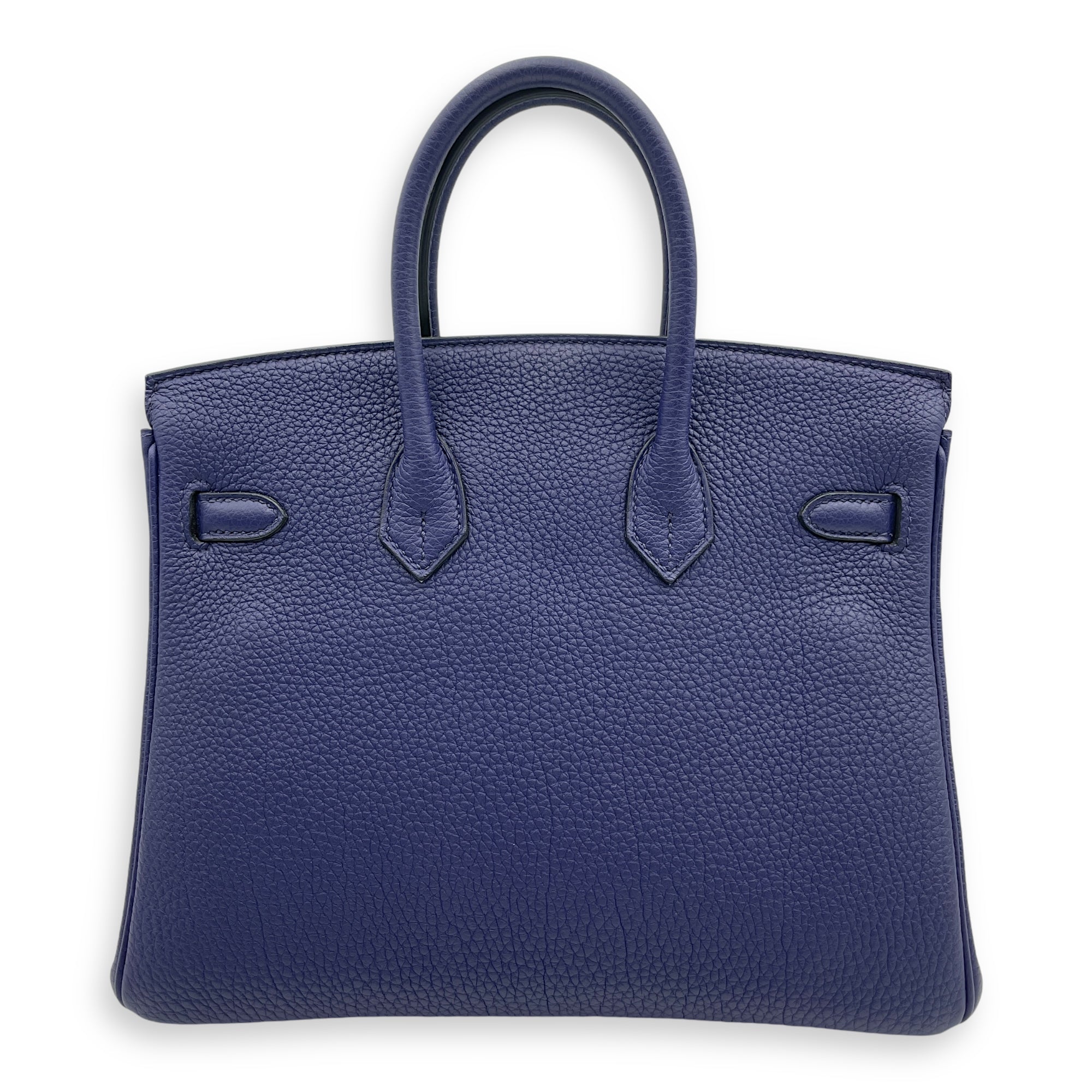 Birkin 25 Blue in Togo, Palladium hardware