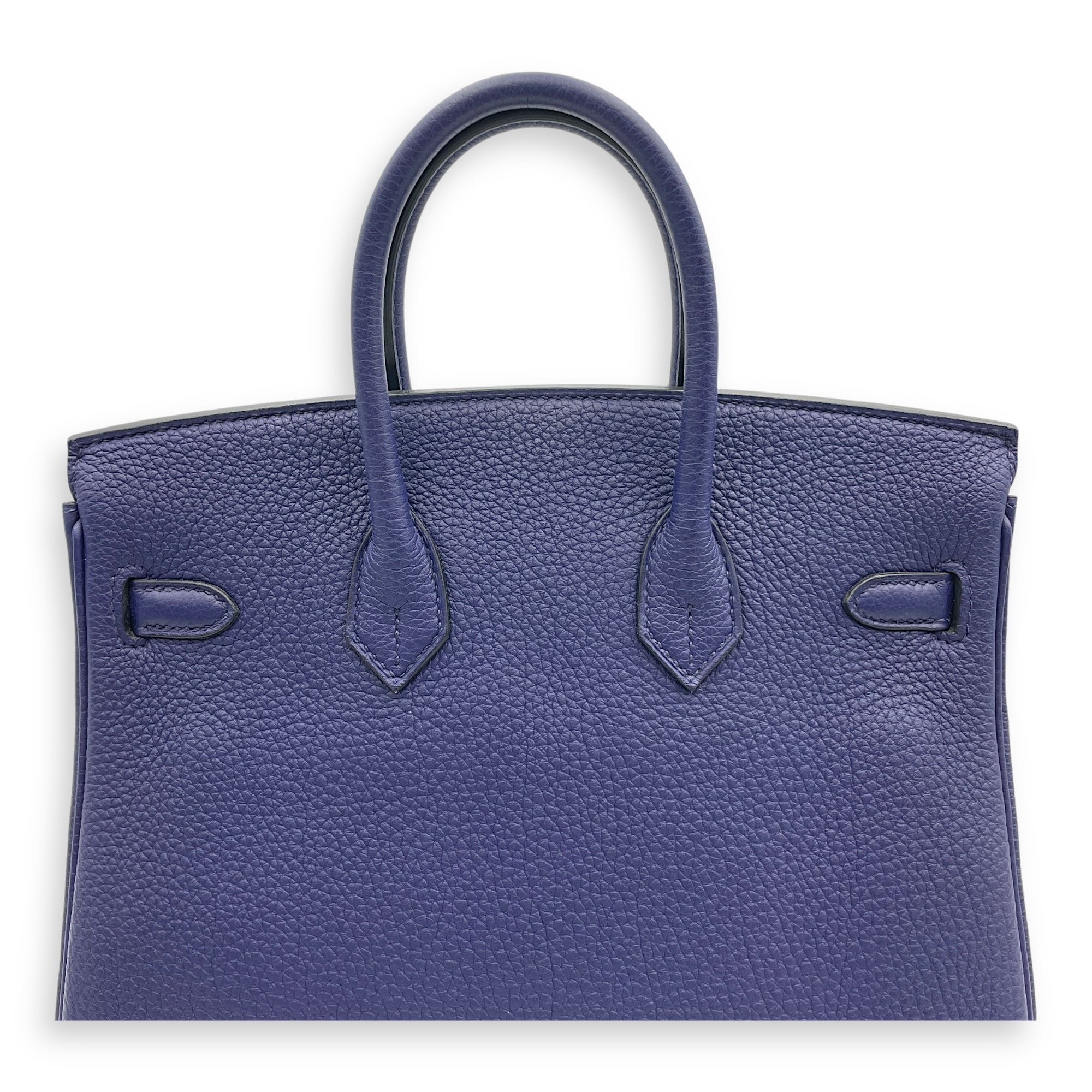 Birkin 25 Blue in Togo, Palladium hardware