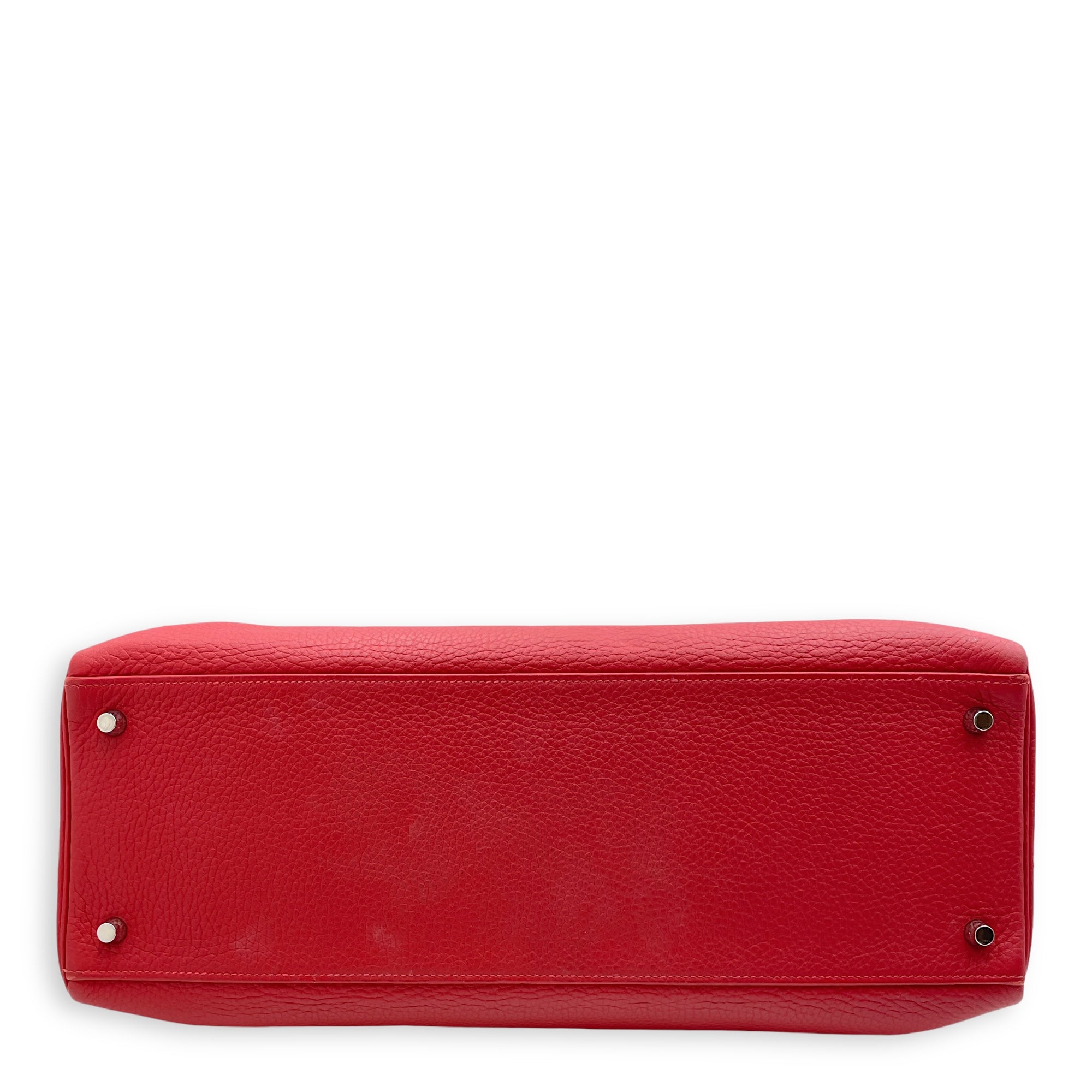 Kelly Amazone 40 Rouge Casaque in Clemence Palladium hardware