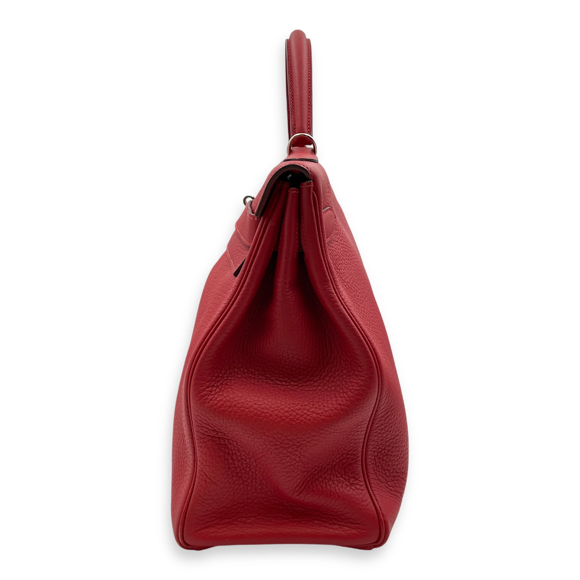 Kelly Amazone 40 Rouge Casaque in Clemence, Palladium hardware