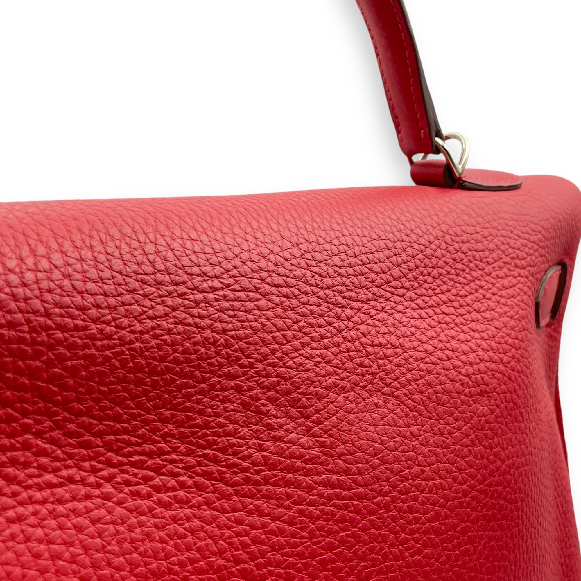 Kelly Amazone 40 Rouge Casaque in Clemence Palladium hardware