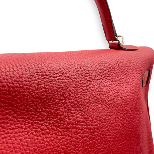 Kelly Amazone 40 Rouge Casaque in Clemence Palladium hardware