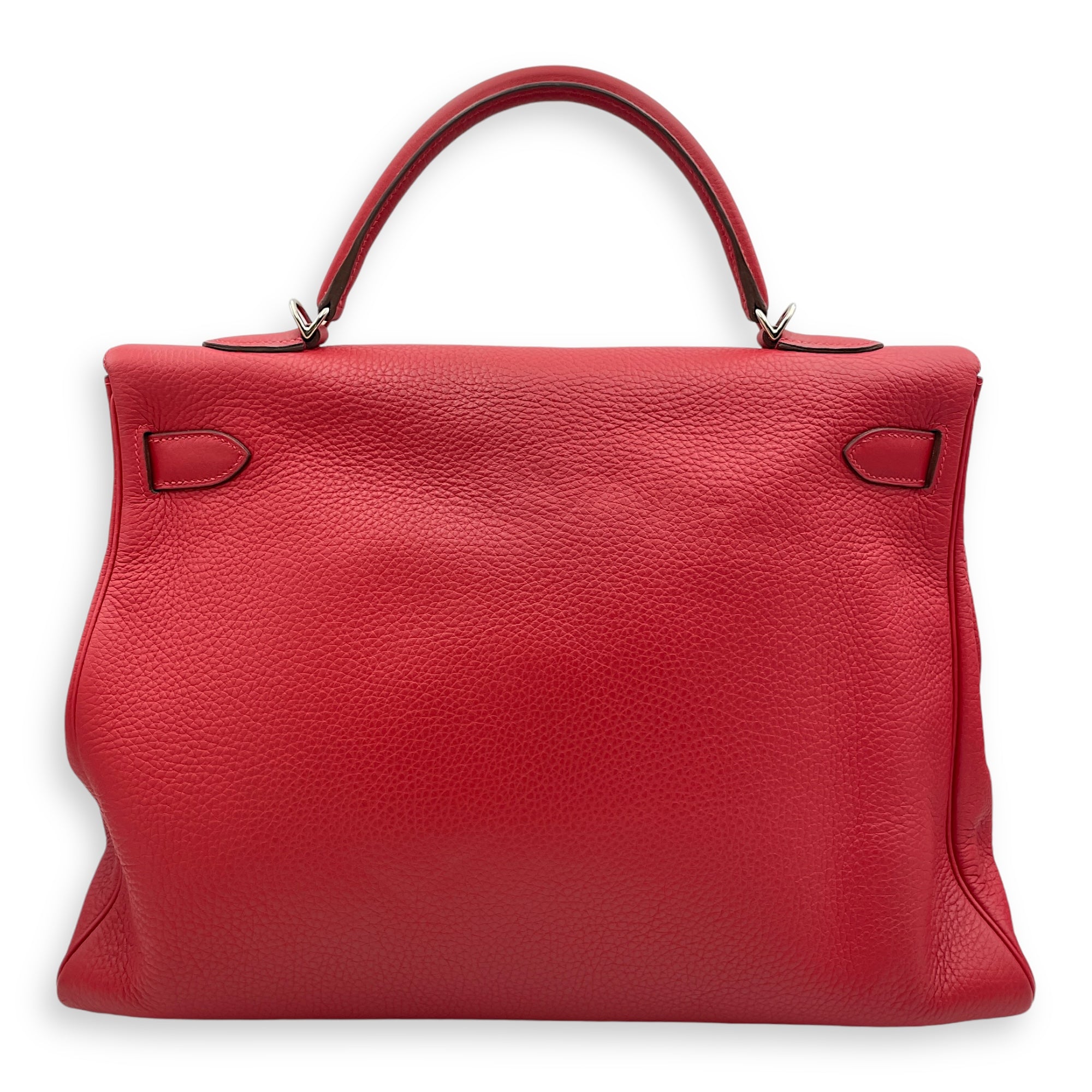Kelly Amazone 40 Rouge Casaque in Clemence Palladium hardware