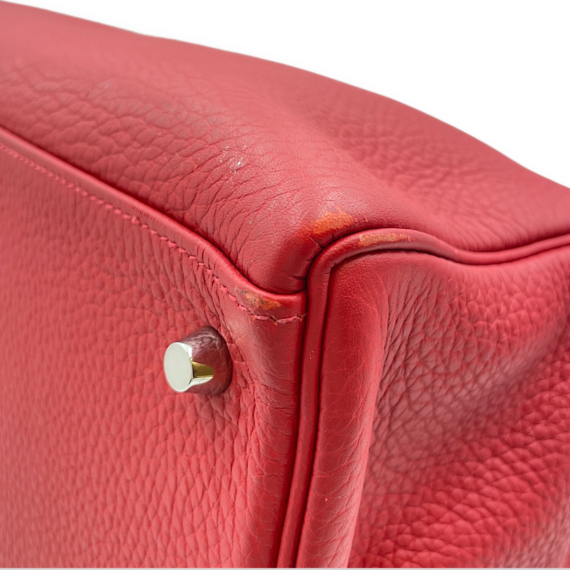 Kelly Amazone 40 Rouge Casaque in Clemence Palladium hardware