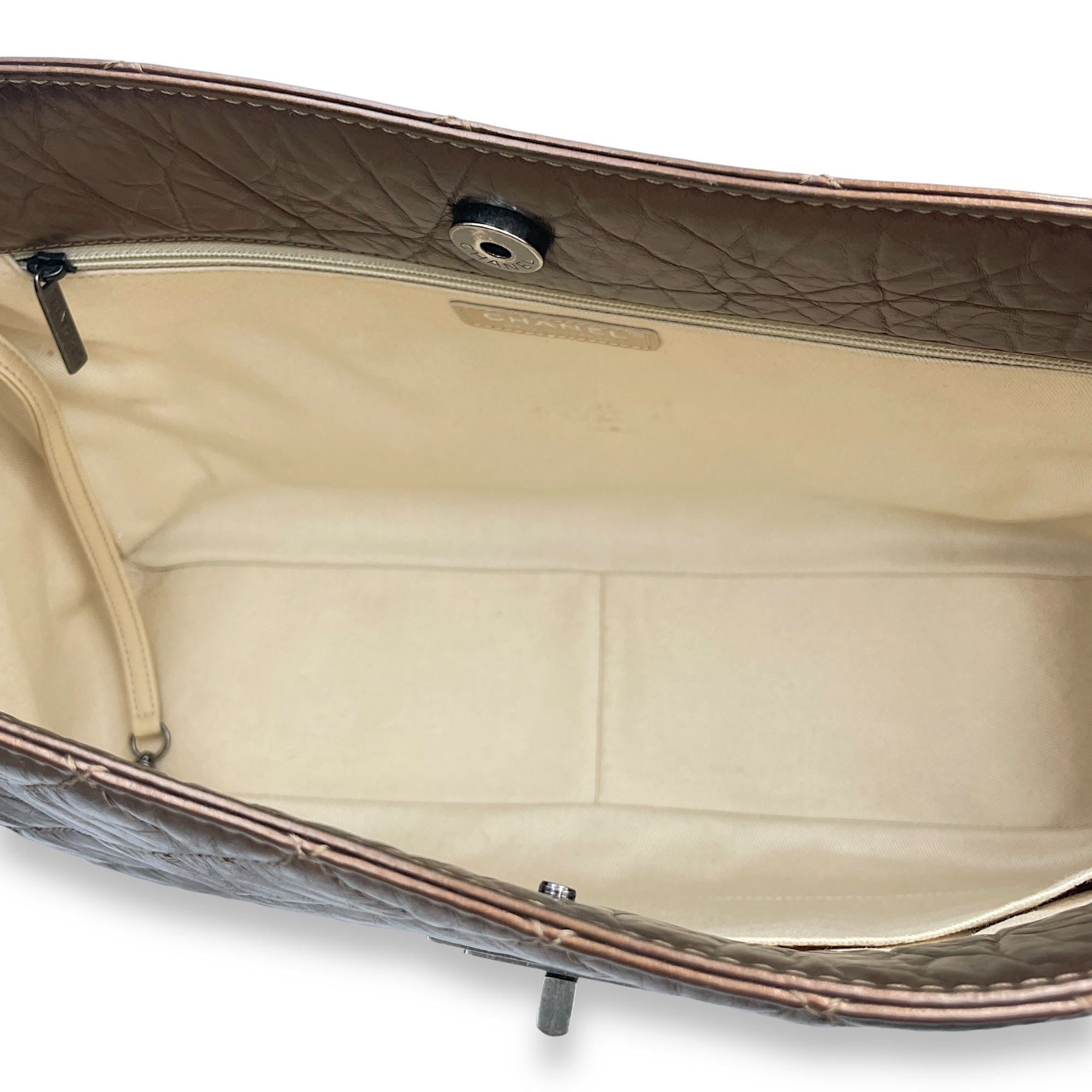 Reissue Shopping Tote 36x25x9cm Brown Shoulder Bag in Distressed Leather Ruthenium-finish Brass hardware CL2412-8725 6