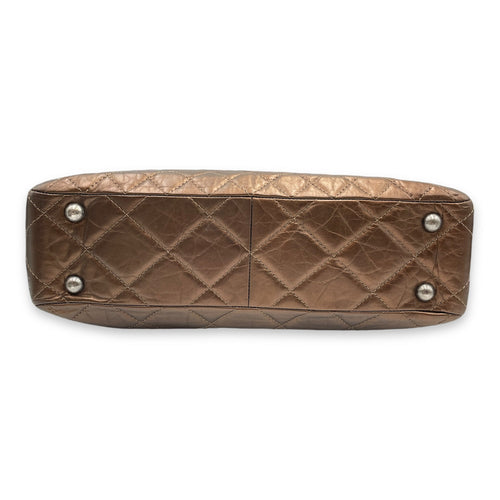 Reissue Shopping Tote 36x25x9cm Brown Shoulder Bag in Distressed Leather Ruthenium-finish Brass hardware CL2412-8725 5