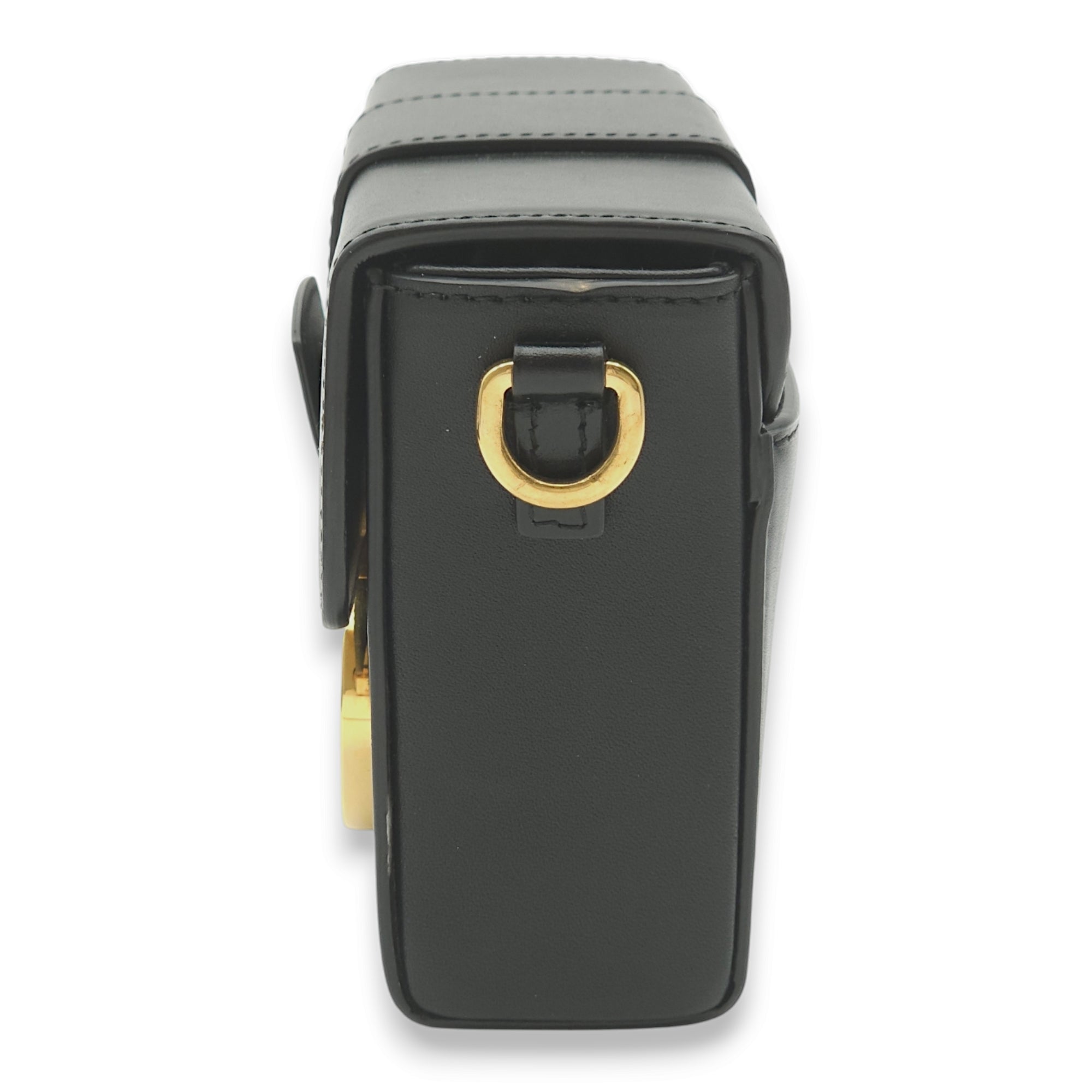 30 Montaigne Box Black Crossbody Bag in Calfskin Gold hardware