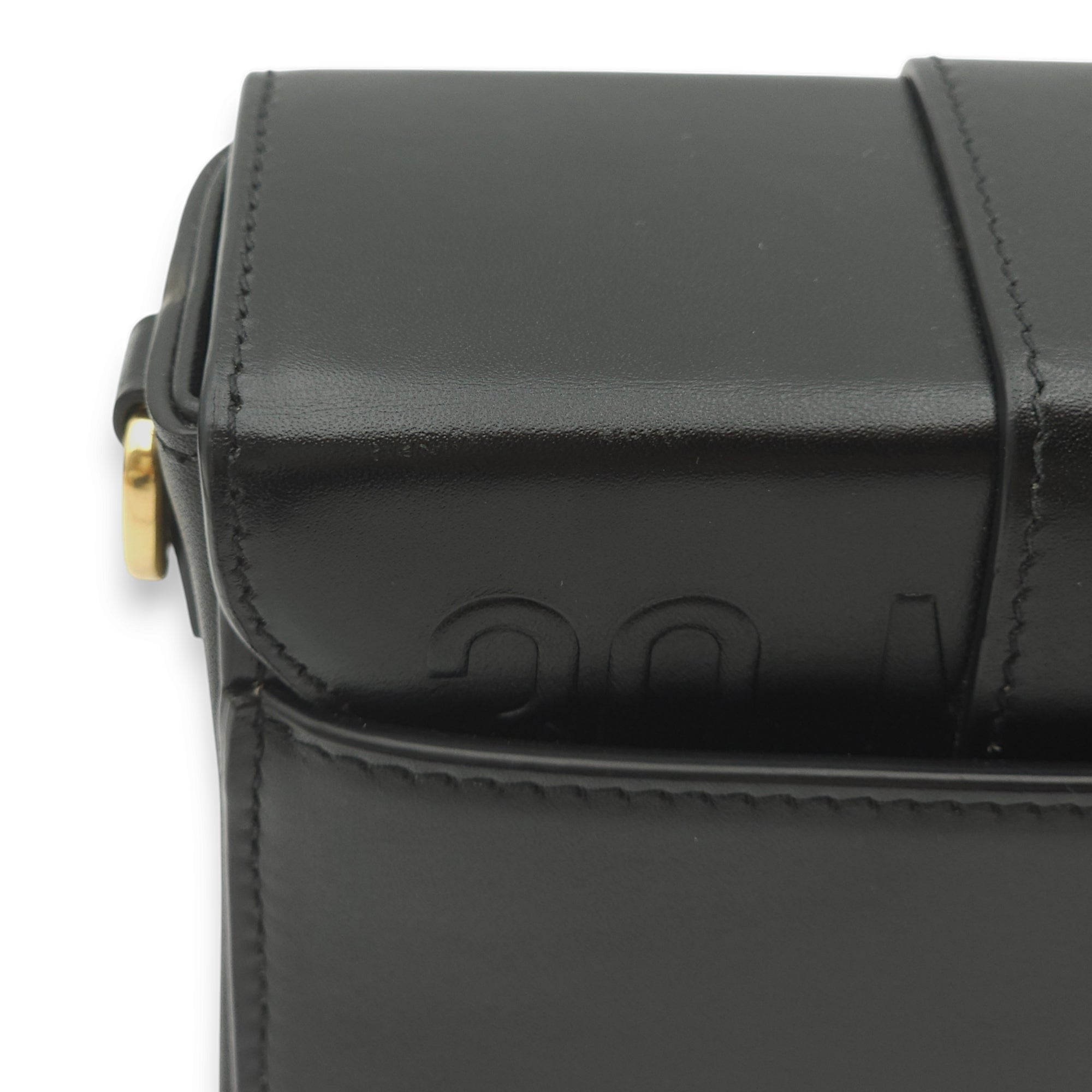 30 Montaigne Box Black Crossbody Bag in Calfskin Gold hardware C105941 14