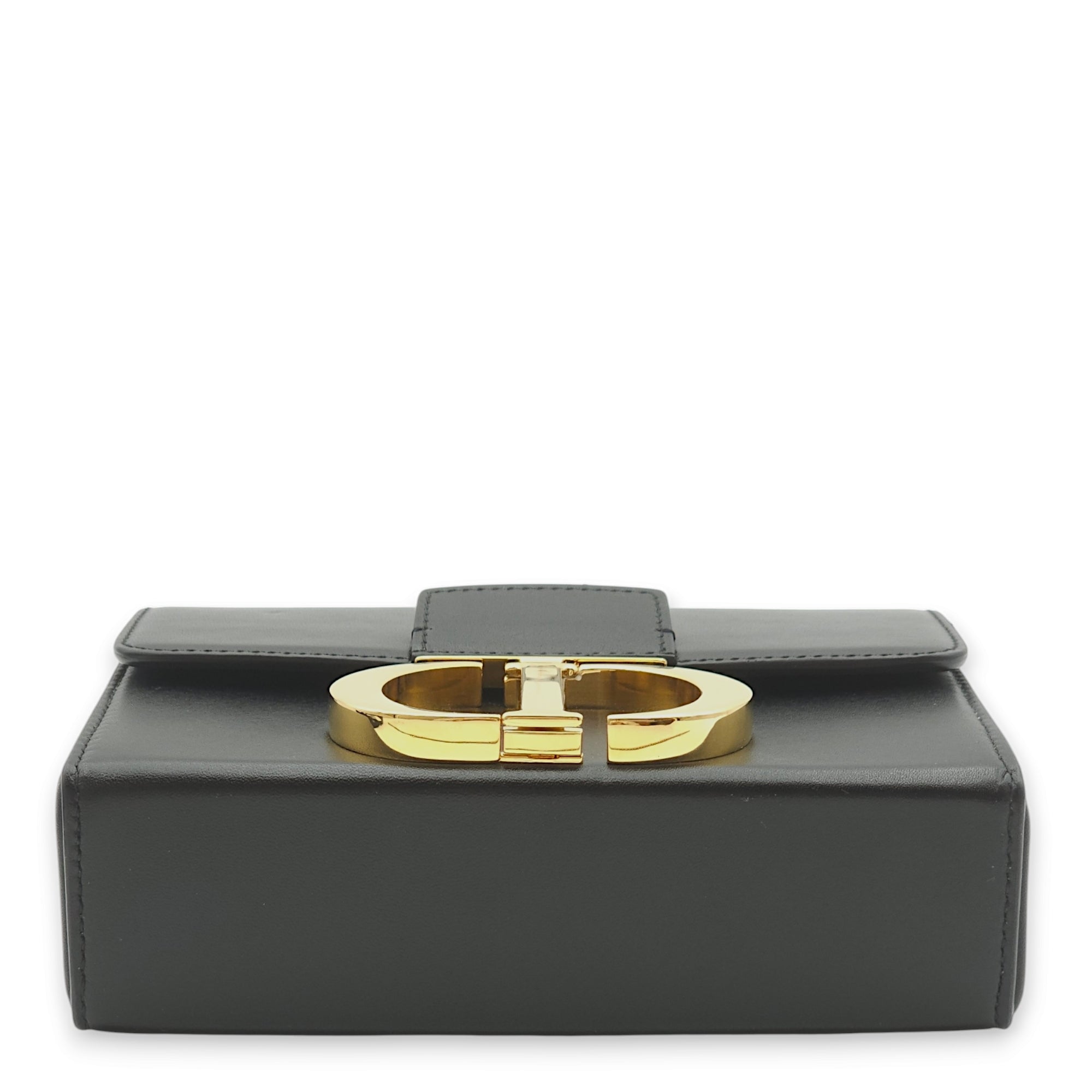 30 Montaigne Box Black Crossbody Bag in Calfskin Gold hardware C105941 10