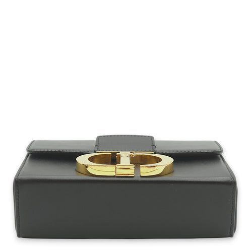 30 Montaigne Box Black Crossbody Bag in Calfskin Gold hardware C105941 10