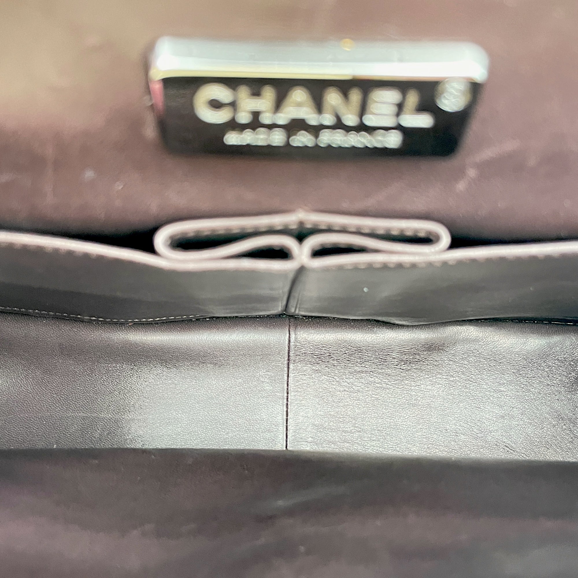 Chanel Classic (DF) Jumbo Dark Brown Shoulder Bag in Python Leather, Palladium hardware