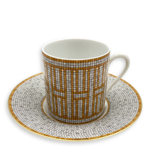 Mosaique Au 24 Gold Coffee Cup and Saucer Tableware