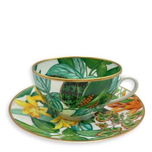 Passifolia Breakfast Cup and Saucer Multi-colour Tableware in Porcelain