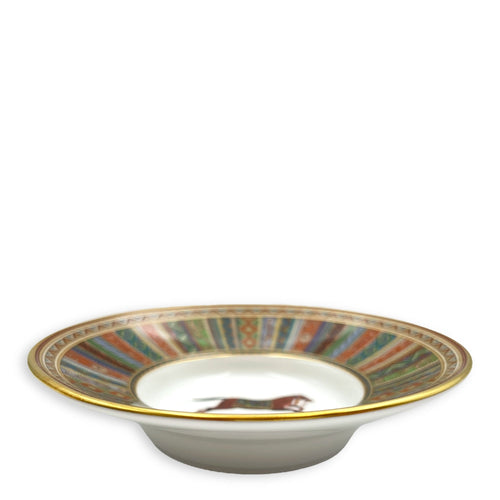 Cheval d’Orient Tea Cup with Lid & Saucer,  Large Model Multi-colour Tableware Gold hardware