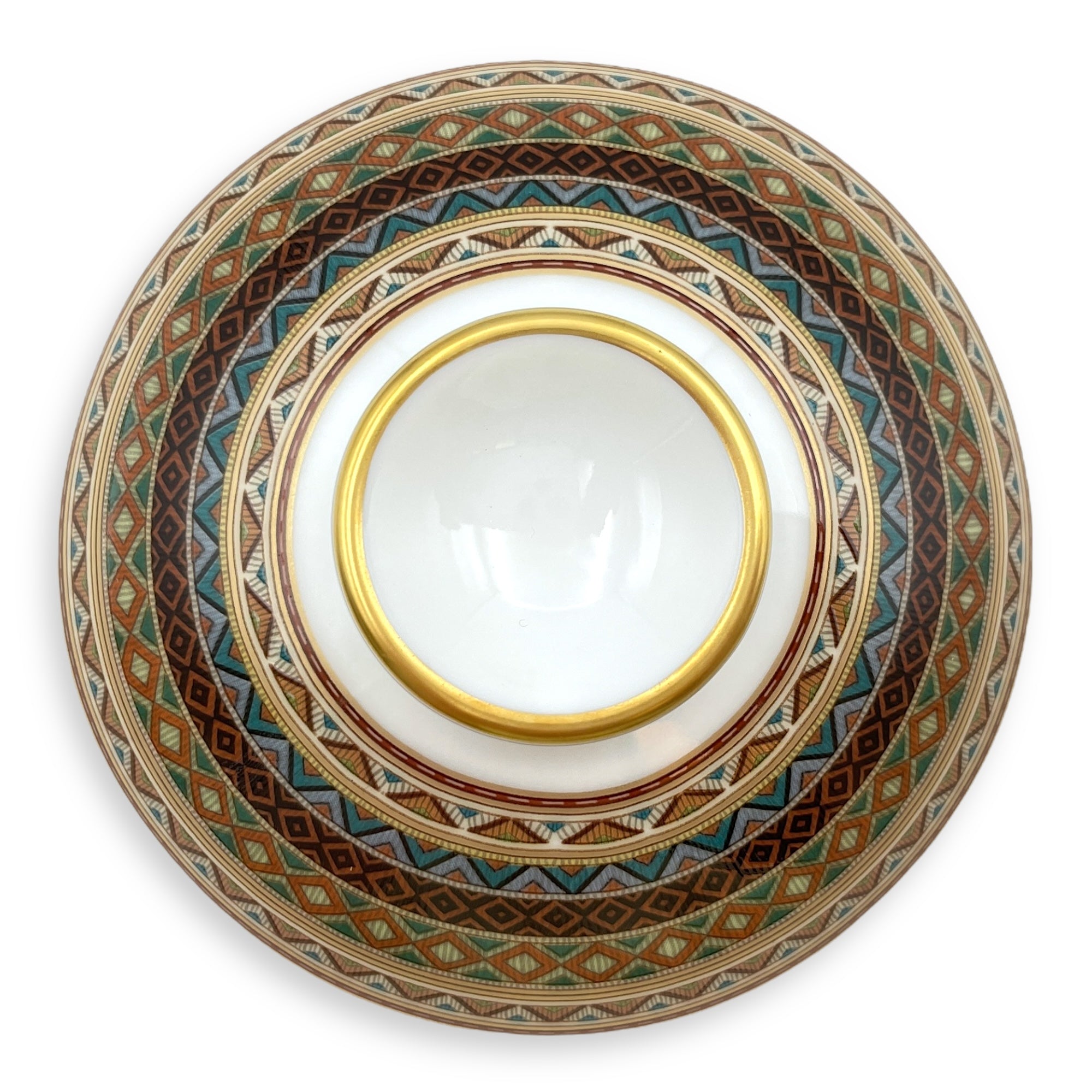Cheval d’Orient Tea Cup with Lid & Saucer,  Large Model Multi-colour Tableware Gold hardware CL2410-6495 6