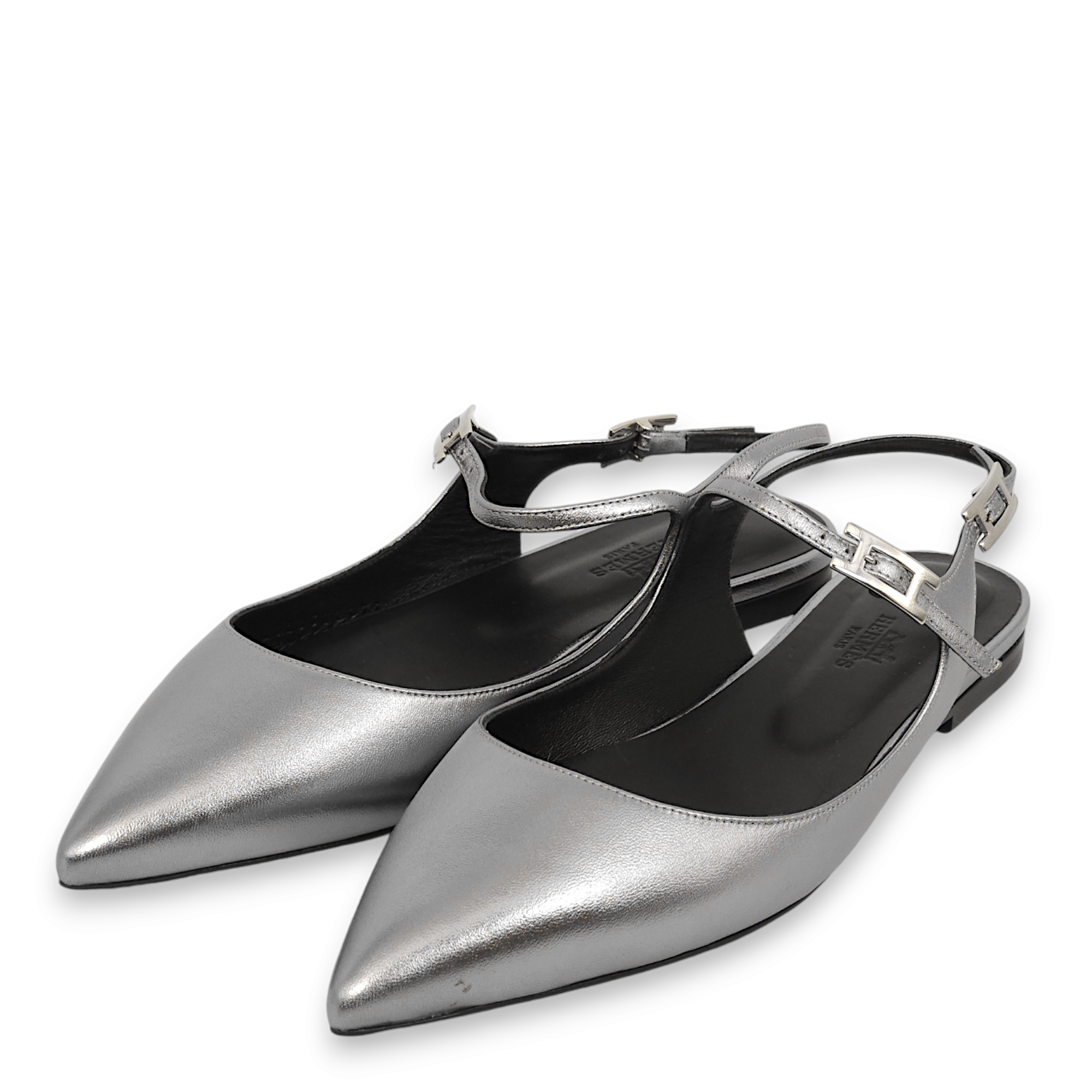 Edie Ballet Flat 37 Gris Argente Flats