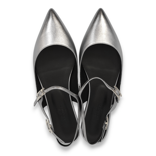 Edie Ballet Flat 37 Gris Argente Flats