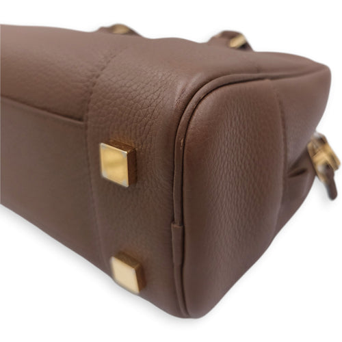 Amazona 23 23x14x9cm Brown Crossbody Bag in Calfskin, Gold hardware