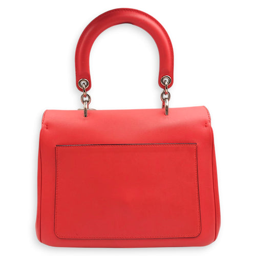 Be Dior 26x20x13cm Red Shoulder Bag in Calfskin, Silver hardware