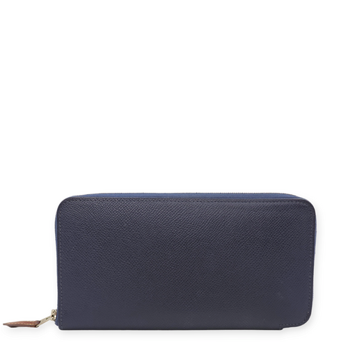 Silk In Blue Sapphire Wallet in Epsom, Palladium hardware