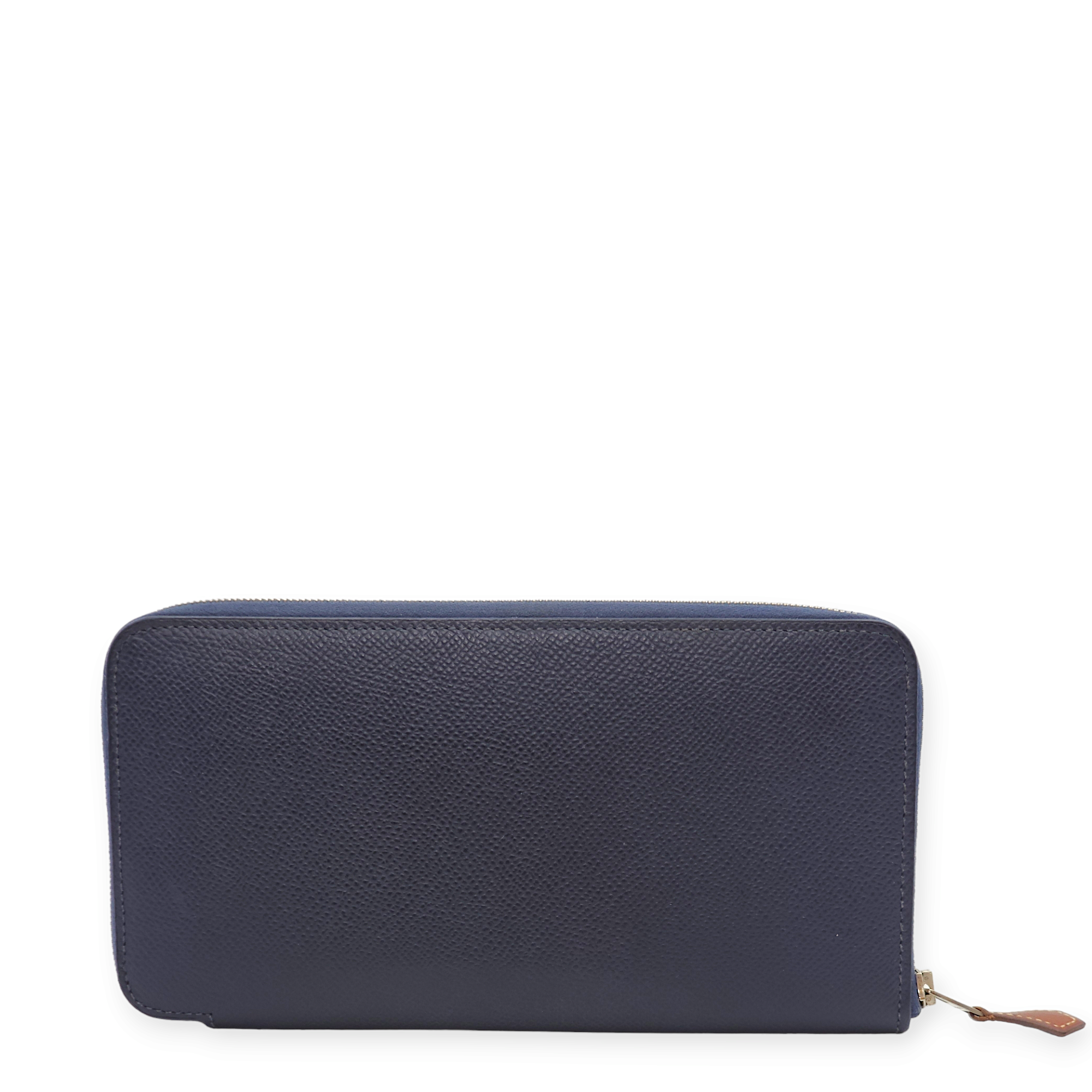 Silk In Blue Sapphire Wallet in Epsom, Palladium hardware