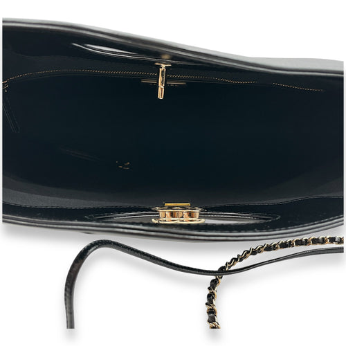 31 Shopping Tote 36x25x7cm Black Shoulder Bag in Shiny lambskin Gold hardware CL2501-9194 8