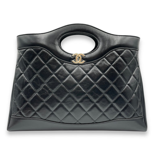 31 Shopping Tote 36x25x7cm Black Shoulder Bag in Shiny lambskin Gold hardware CL2501-9194 1