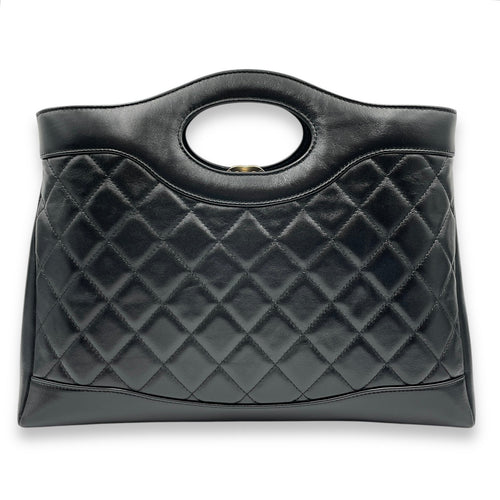 31 Shopping Tote 36x25x7cm Black Shoulder Bag in Shiny lambskin Gold hardware CL2501-9194 2