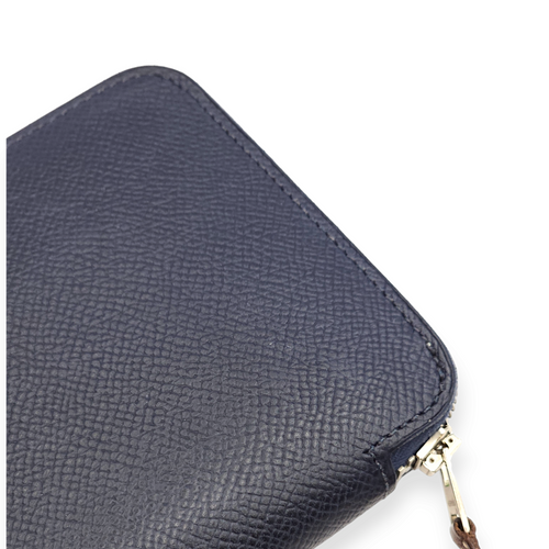 Silk In Blue Sapphire Wallet in Epsom, Palladium hardware