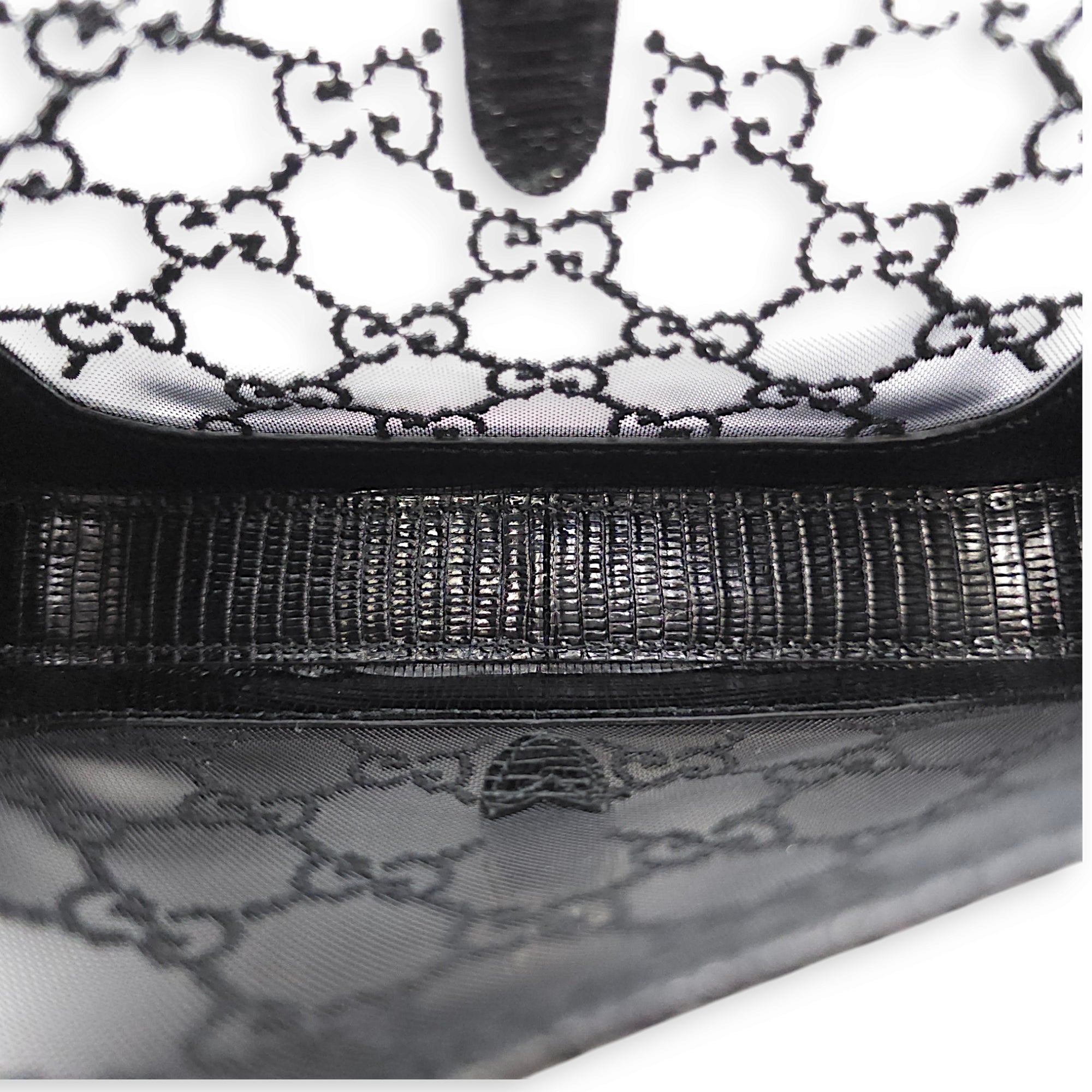 Jackie 1961 Mini 19x13x3cm Black Shoulder Bag in Lizard, mesh with crystals, Gold hardware