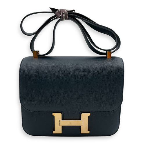 Constance 24 Blue Indigo in Epsom Gold hardware