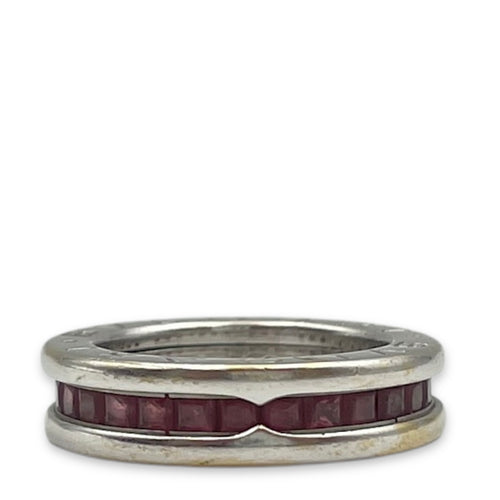 B.Zero Princess cut Rhodolites 45 Ring in White Gold Hardware