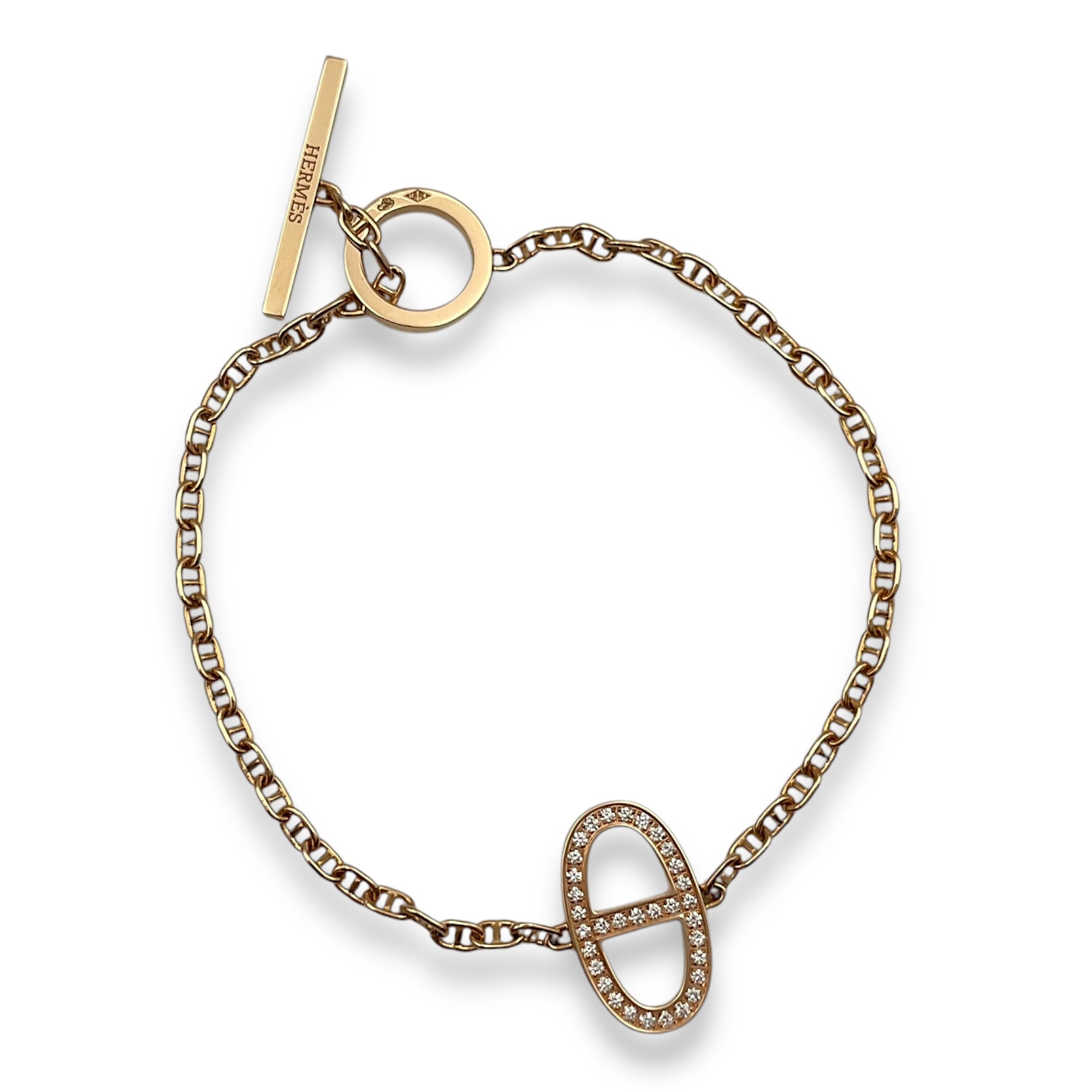 Chaine D'ancre Contour ST Bracelet in Rose Gold Hardware