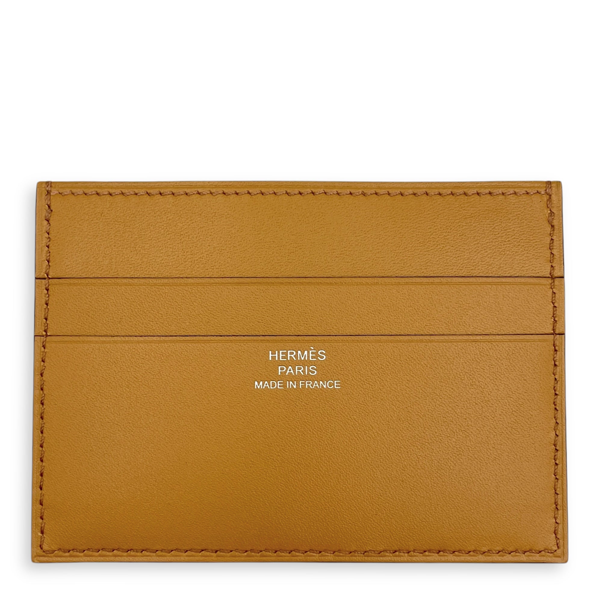 Cheval Picto Sesame Card Holder in Evercolor/Tadelakt