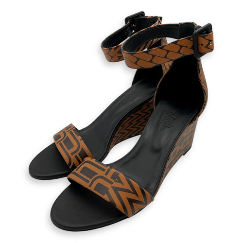 Imprime Acapulco  36 Noir/Natural  Wedges in Calfskin CL2501-9072 2