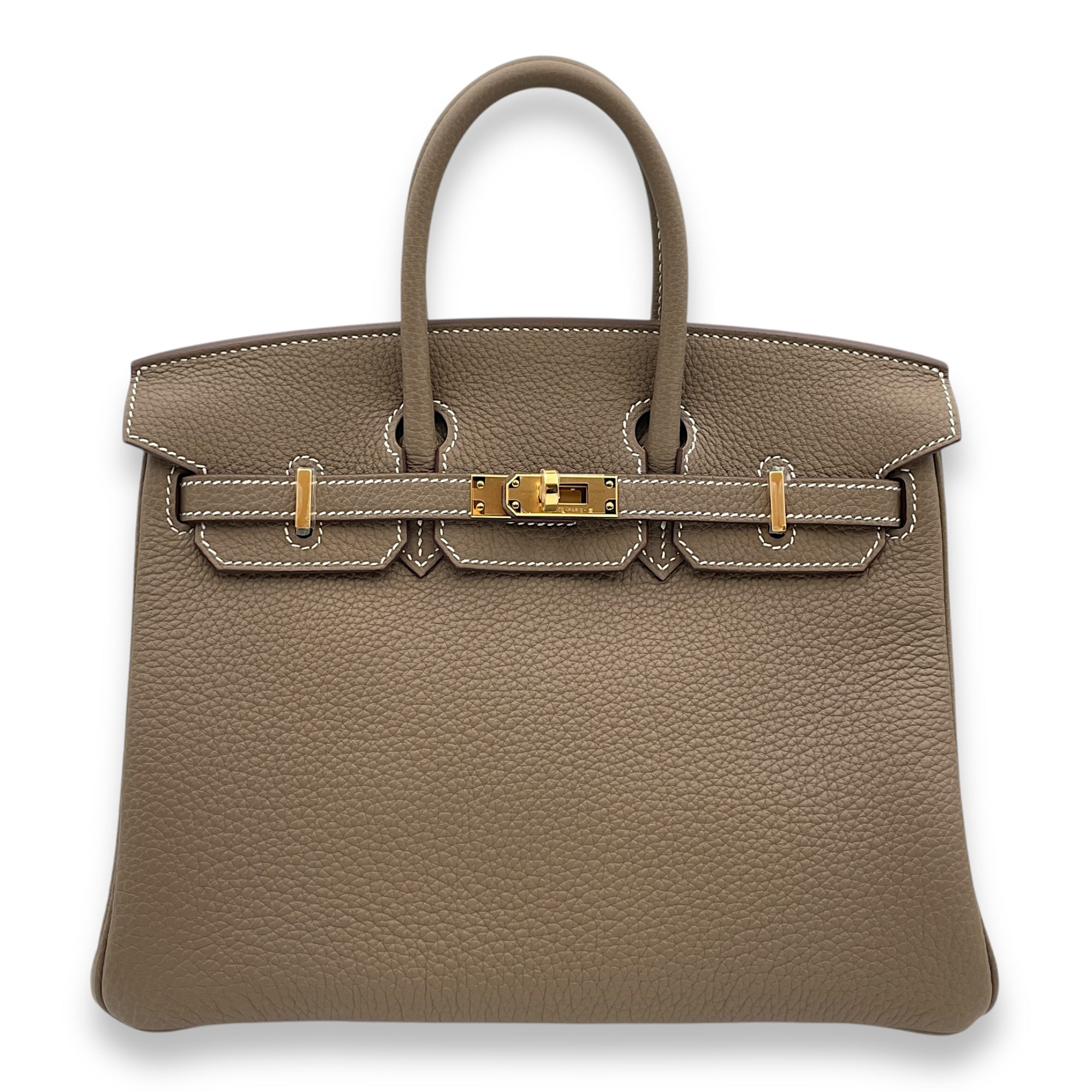 Birkin 25 Etoupe in Togo, Gold hardware