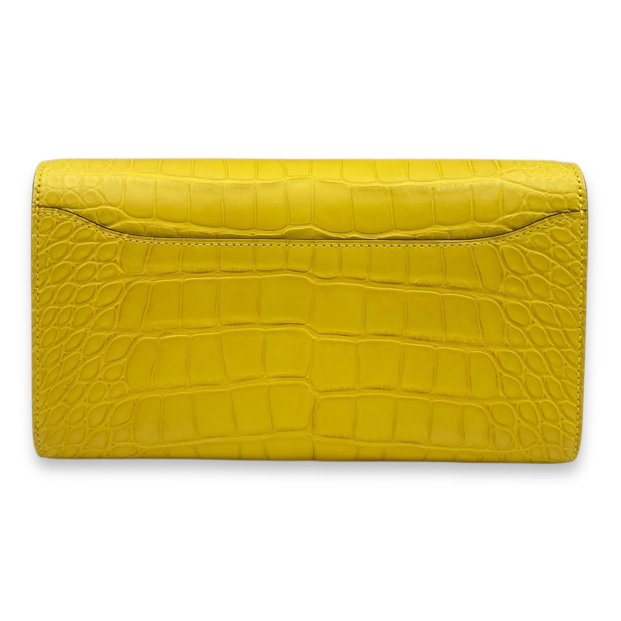 Constance To Go Mimosa in Matte Alligator, Gold hardware