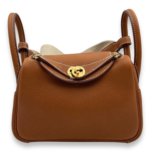 Lindy II Mini Fauve in Barenia Faubourg Gold hardware