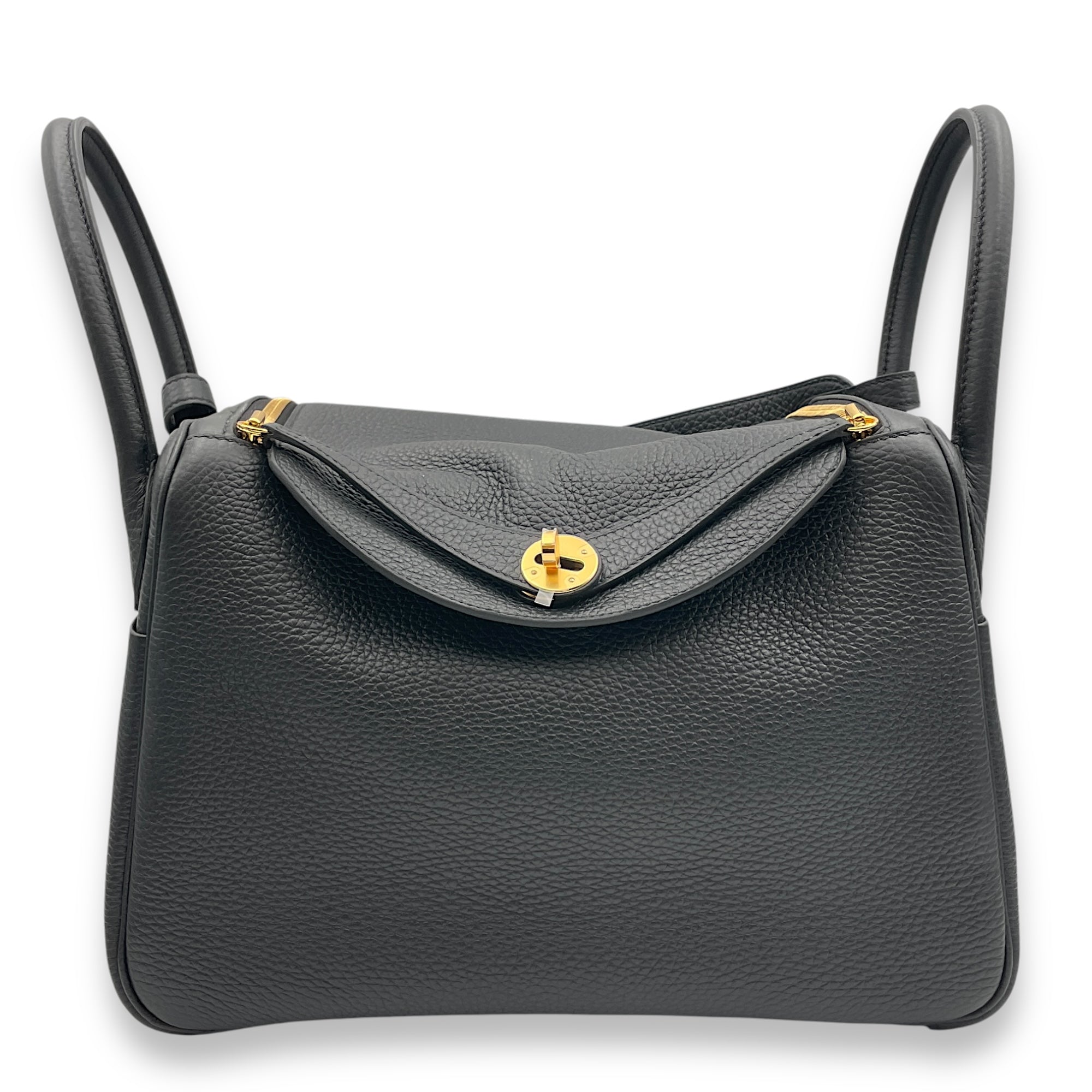 Lindy 30 Black in Clemence, Gold hardware