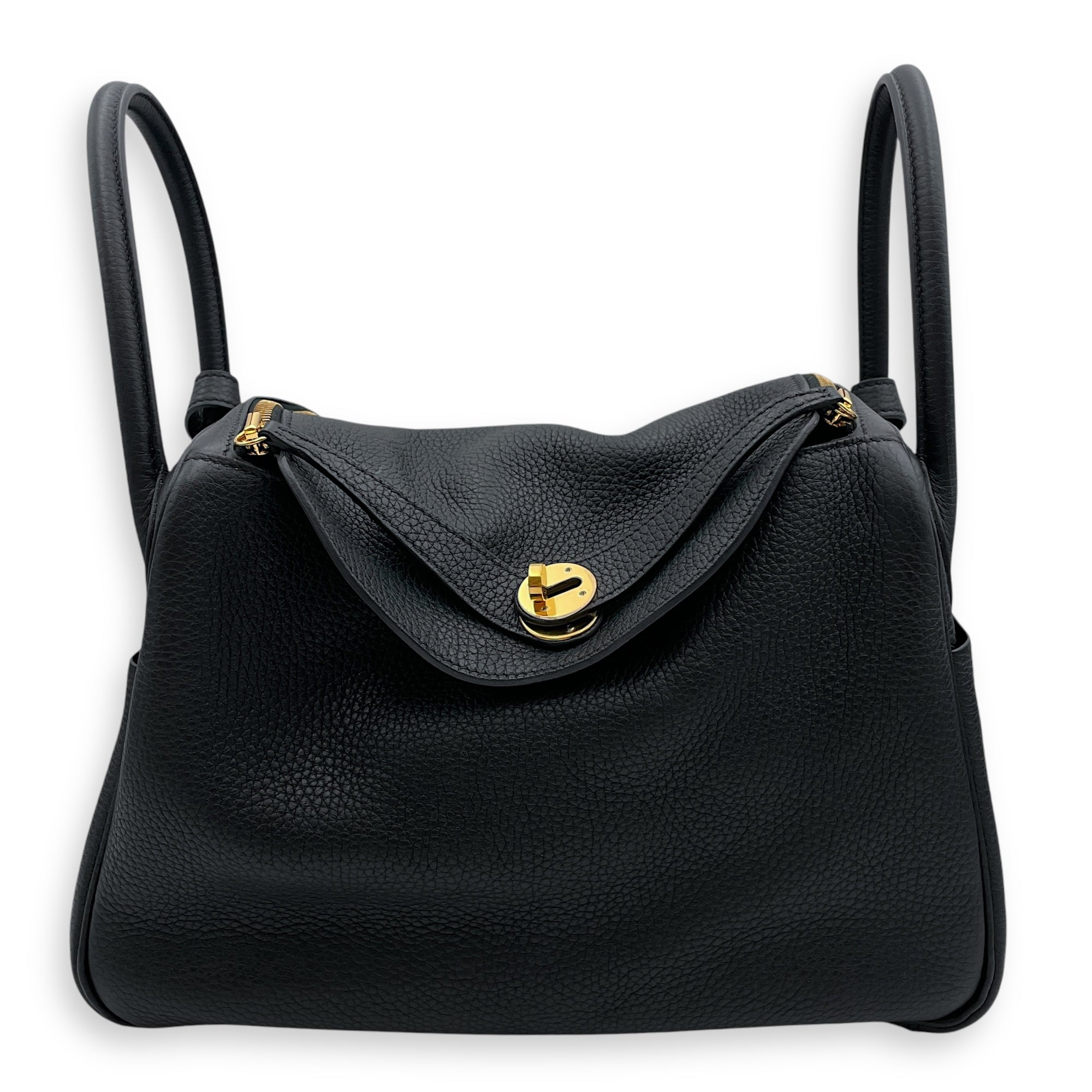 Lindy 30 Black in Clemence, Gold hardware