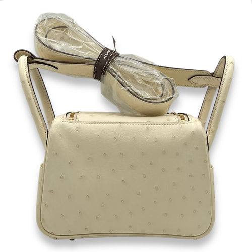 Lindy Mini Nata in Ostrich, Gold hardware