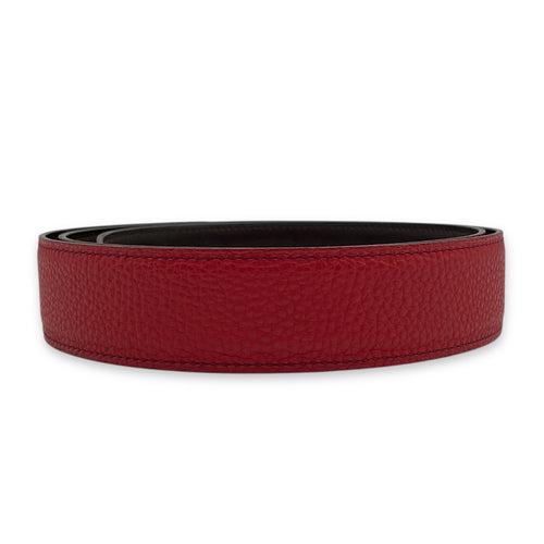 H 32mm by 85cm Rouge Vif/Ebene Belt Kit in Togo/Veau, Palladium hardware