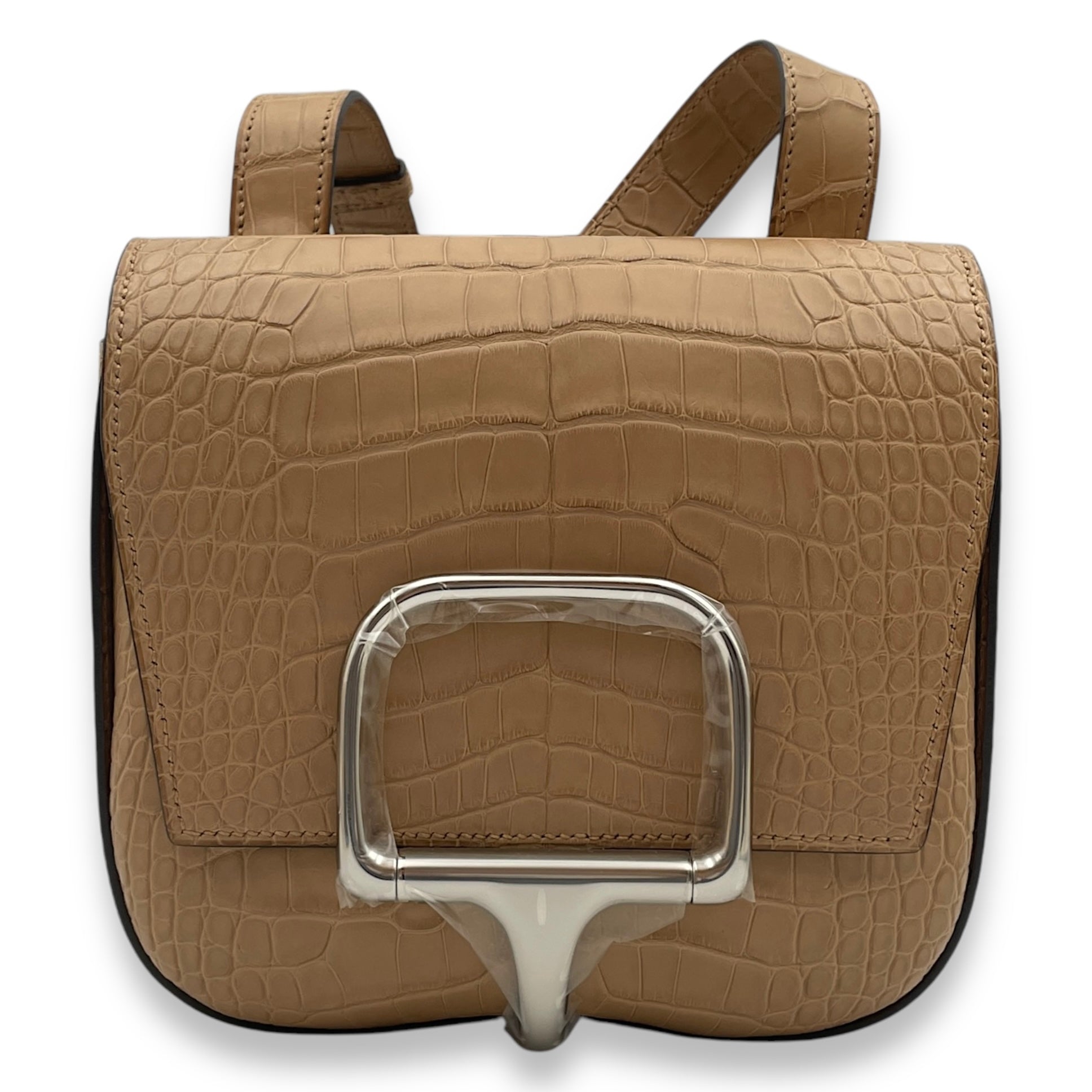 Della Cavalleria Mini Chai in Matte Alligator, Palladium hardware