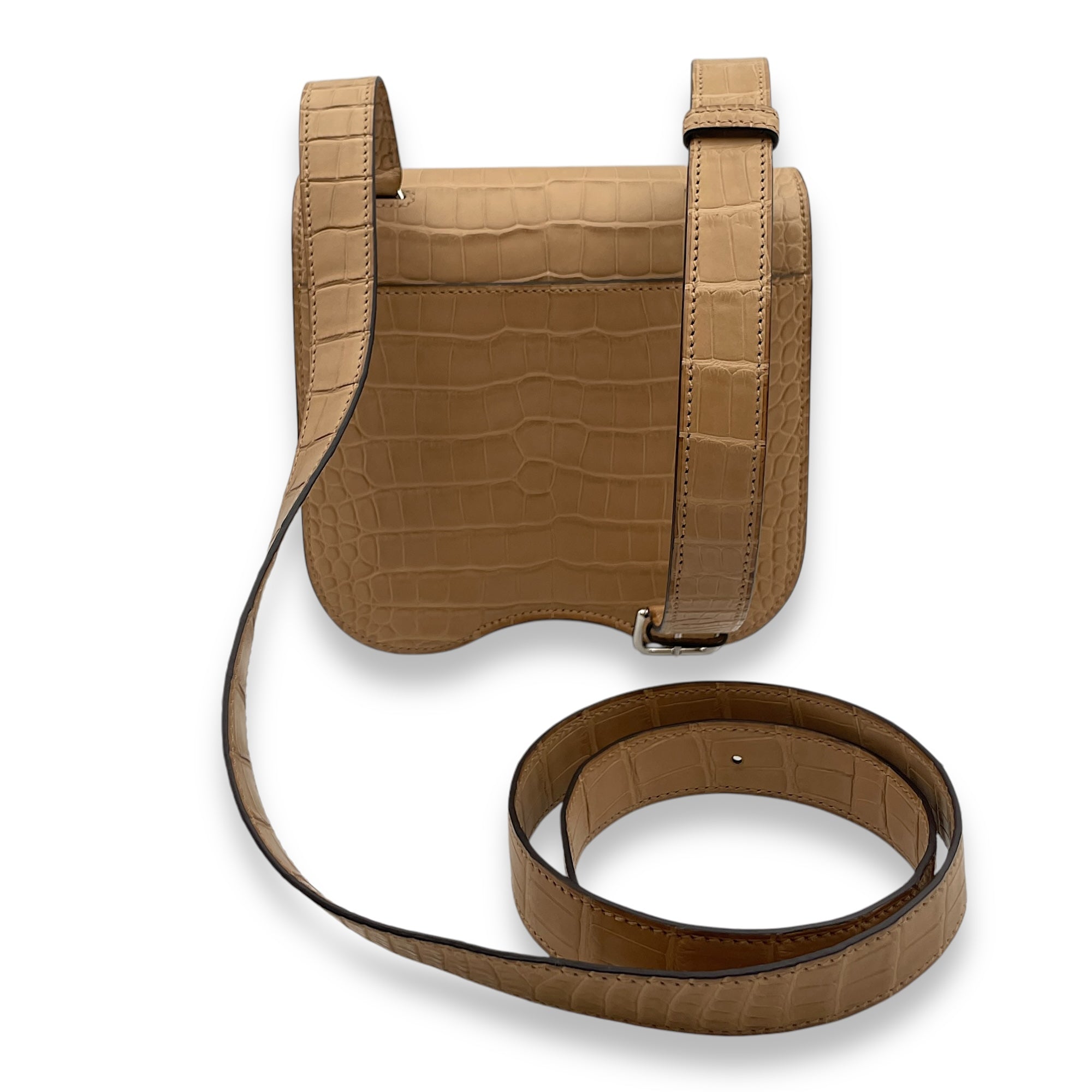 Della Cavalleria Mini Chai in Matte Alligator, Palladium hardware