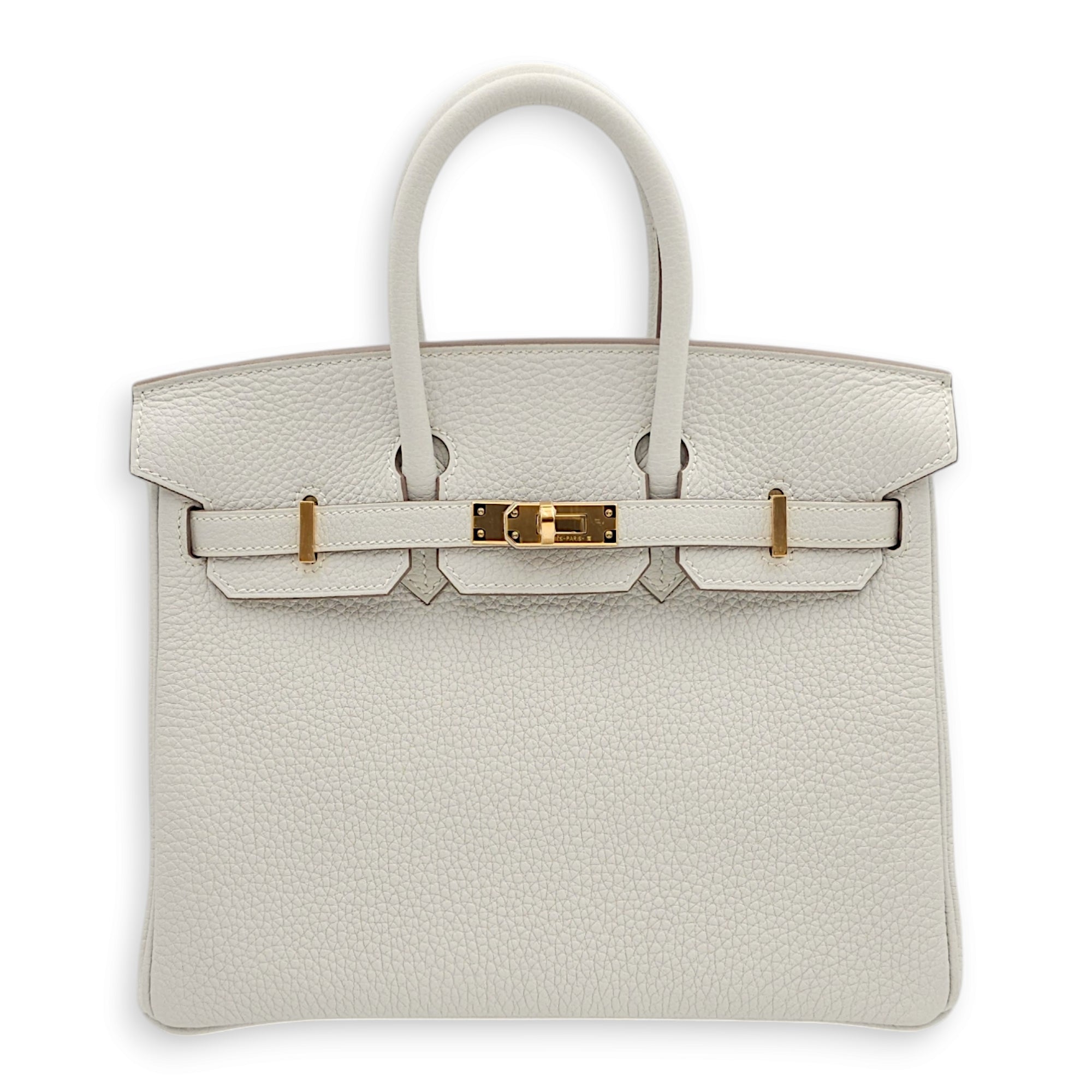 Birkin 25 Gris Pale in Togo, Gold hardware