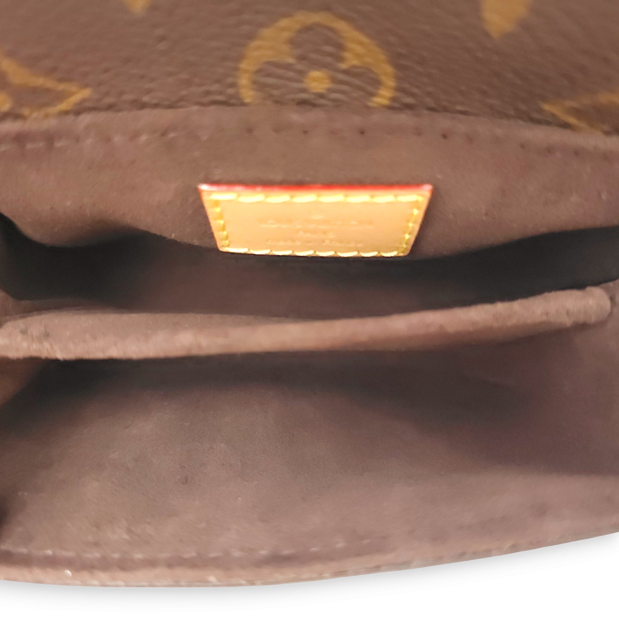 Metis Micro Brown Crossbody Bag in Coated Canvas, Gold hardware