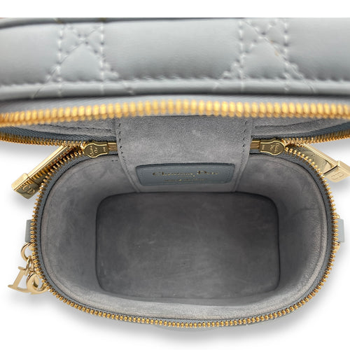 Vanity Micro Cloud Blue Vanity Bag in Lambskin, Gold hardware