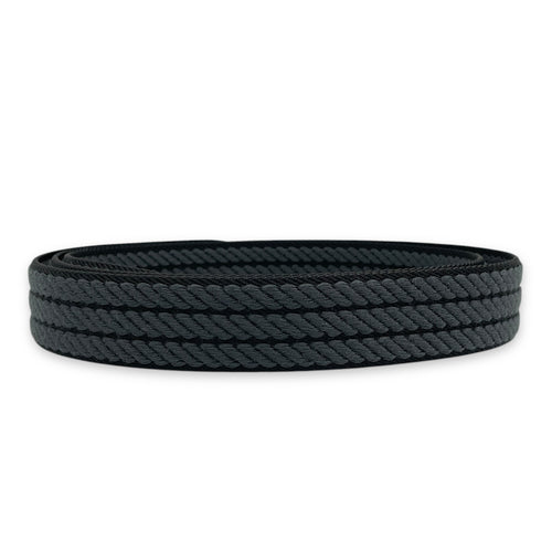 Sangle Cordage 25mm Black/Gris Misty Strap in Canvas / Swift, Palladium hardware